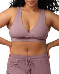 French Terry Nursing Bra for Breastfeeding and Sleep Comfort