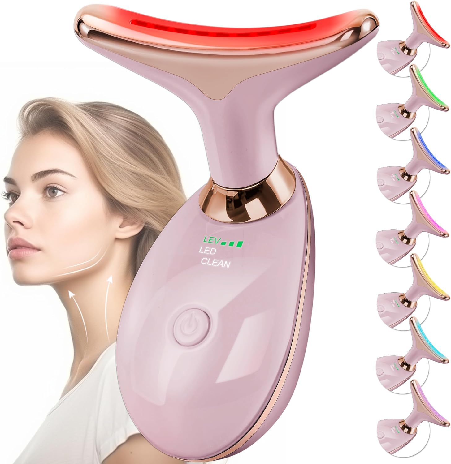 Facial Massager with Red-Light Therapy for Face and Neck Care