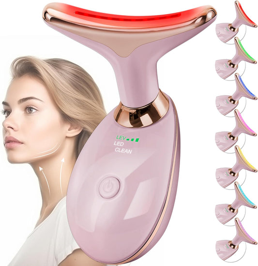 Facial Massager with Red-Light Therapy for Face and Neck Care
