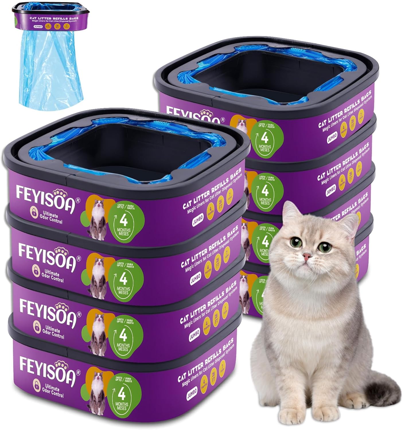 Premium Cat Litter Refill Bags for Superior Odor Control