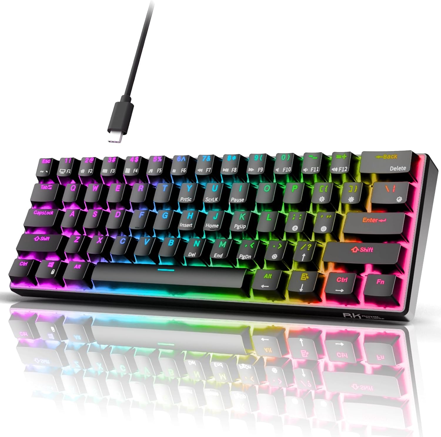 RK61 Wired 60% Mechanical Gaming Keyboard with RGB Backlight