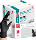 Latex-Free Black Nitrile Gloves, Case of 1,000 - Small