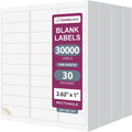 2.5/8 in x 1 in Rectangular Sticker Labels for Printer - High-Volume