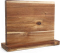 Resafy Large Magnetic Knife Holder Acacia Wood - Sleek Countertop