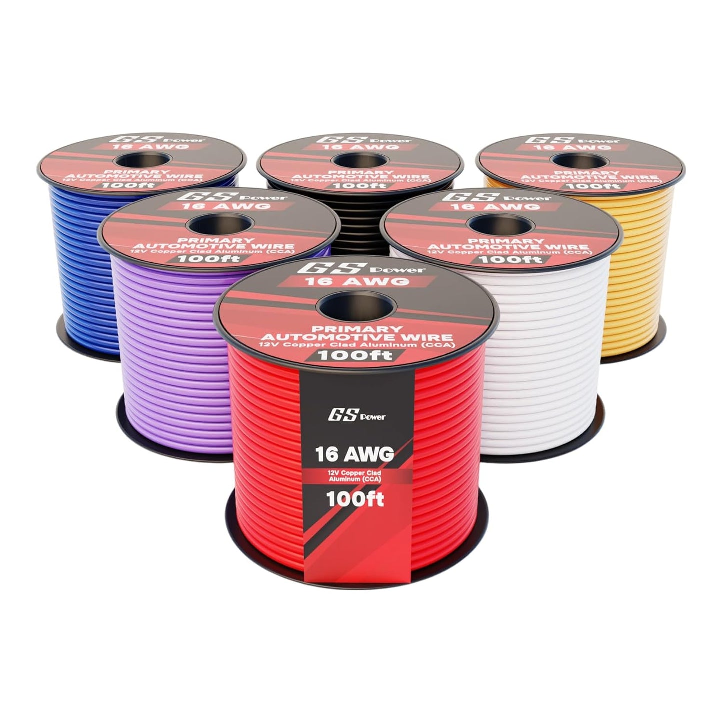 16 AWG Automotive Wire - 600ft CCA 16 Gauge Wire Spool Set