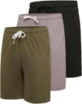 Mens 9ft Cotton Fleece Sweat Short 3-Pack - Soft Everyday Shorts feel