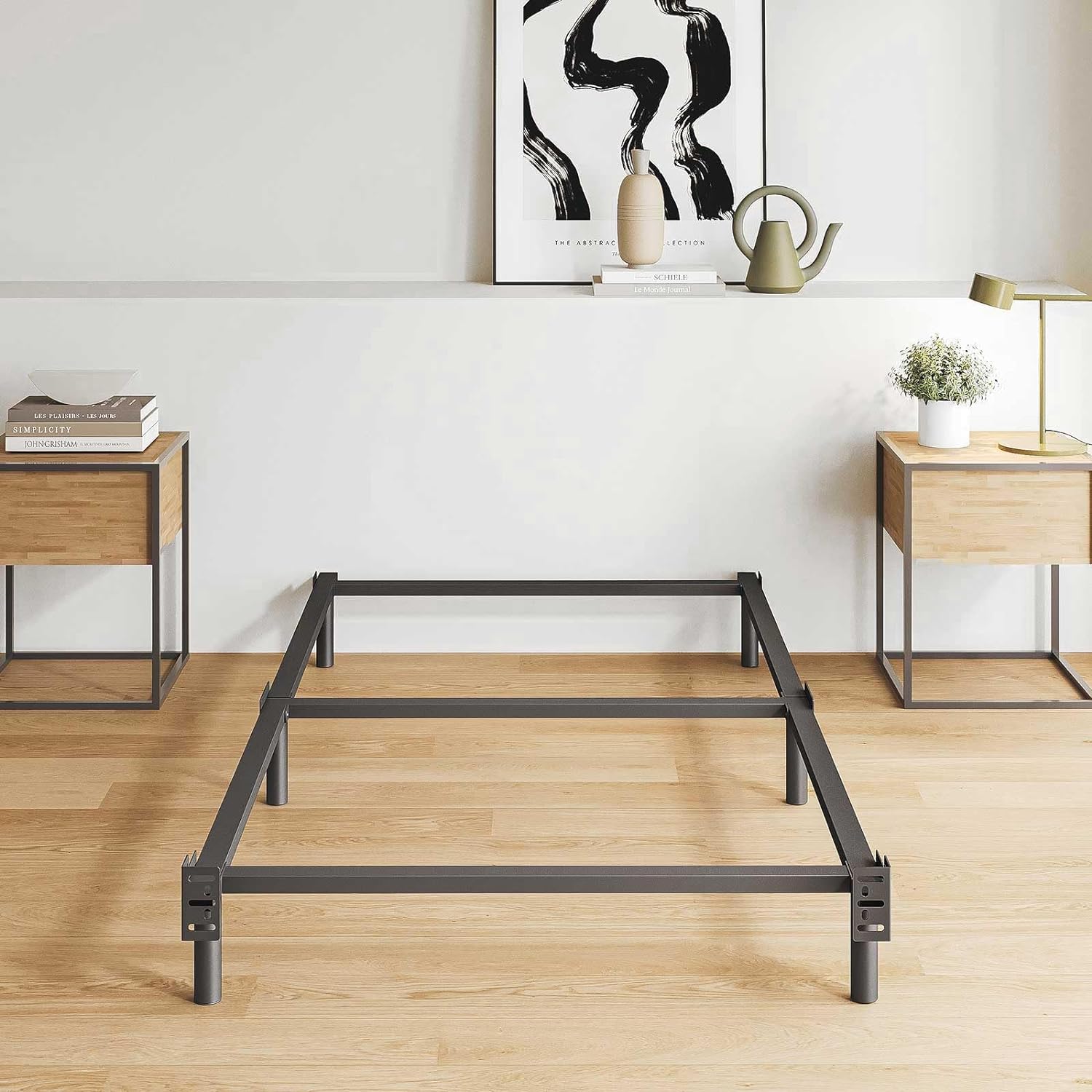 7 Inch Twin Bed Frame with Sturdy Structure and Easy Assembly