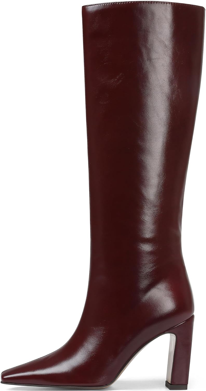 Lovee Cosee Knee High Boots for Women with Square Toe Design