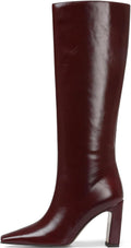 Lovee Cosee Knee High Boots Square Toe Chunky Heels - Chic Fall Staple