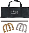 Solid Steel Horseshoe Set for Backyard Play - Traditional Toss Game