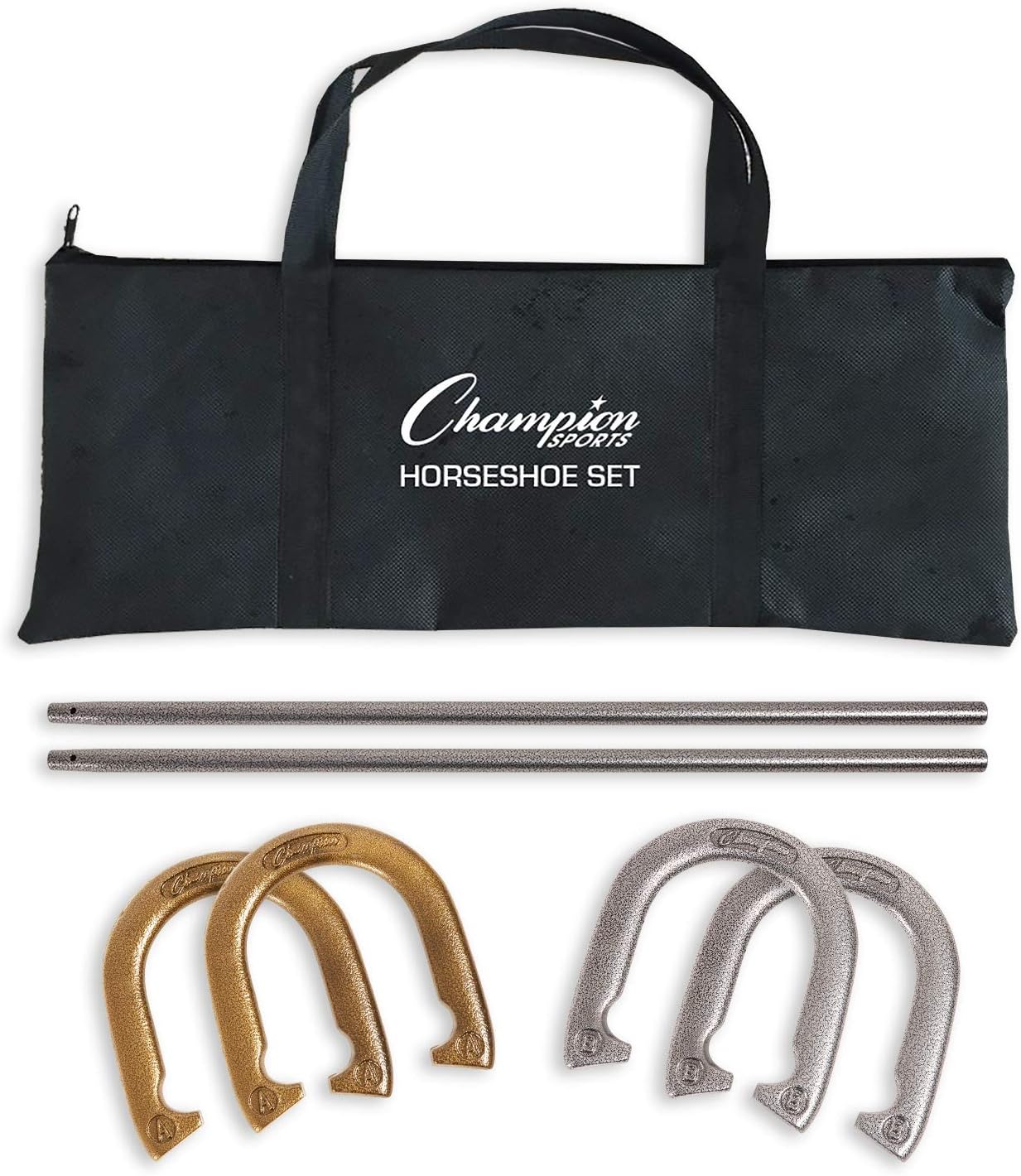 Champion Sports Horseshoe Set for Outdoor Lawn Game Fun