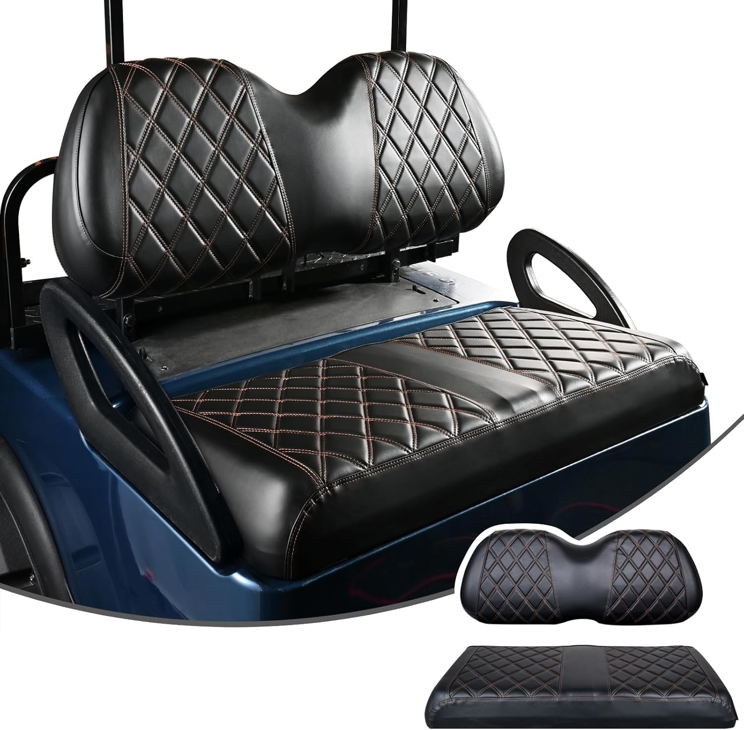 NOKINS Golf Cart Diamond Seat Covers Kit for Club Car Precedent