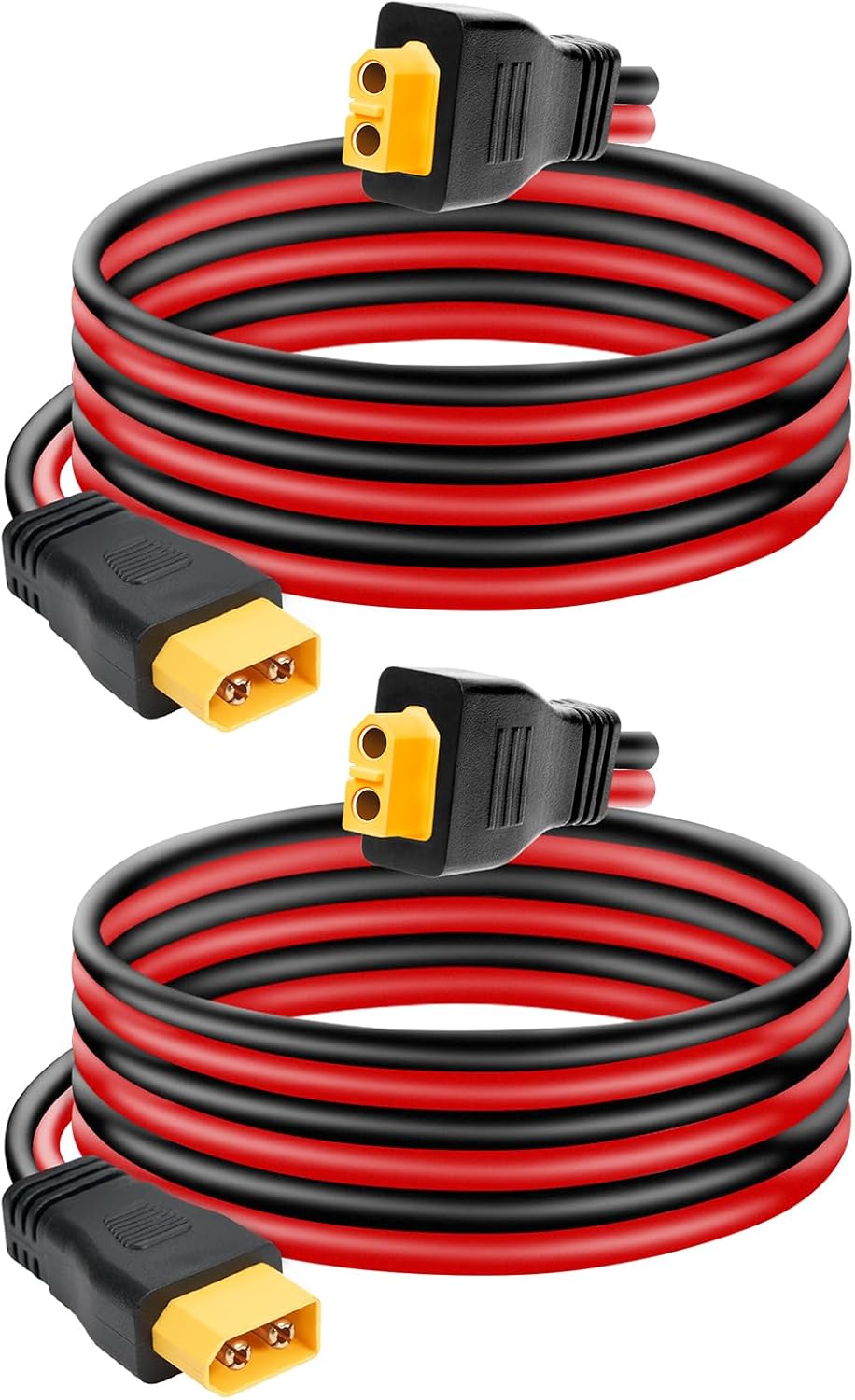 10AWG XT60 Extension Cable 3FT 2PCS for Power & Flexibility