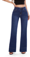 FLYING BANANA Women's High Waist Flare Wide Leg Jeans - Comfortable