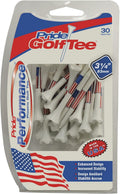 30 Count White 3-1/4 Inch Pride Golf Tees: Ultimate Teeing Precision