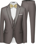 MAGE MALE Men's 3 Piece Slim Fit One Button Suit - Smart Event Wear