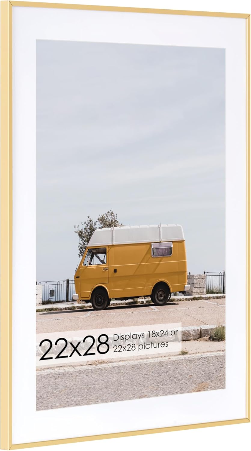22x28 Metal Picture Frame with Mat for Vertical or Horizontal Use
