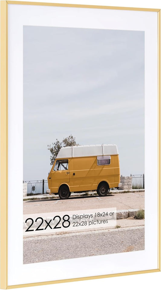 22x28 Metal Picture Frame with Mat for Vertical or Horizontal Use