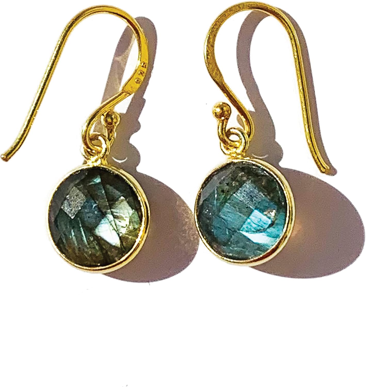 Natural Gemstone Pendant Necklace with Dainty Chain and Charm