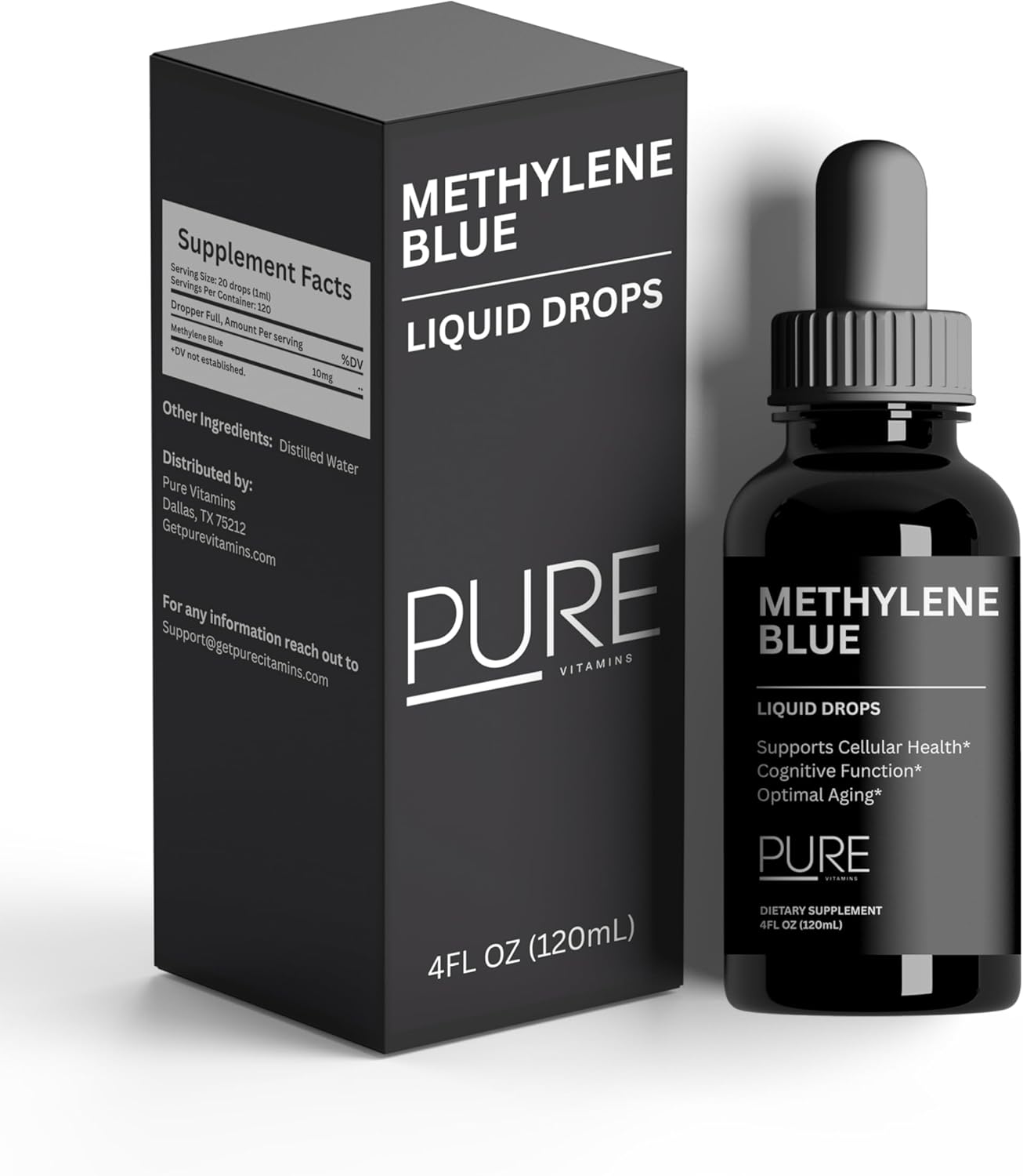 Organic Methylene Blue Drops for Cognitive Function & Energy