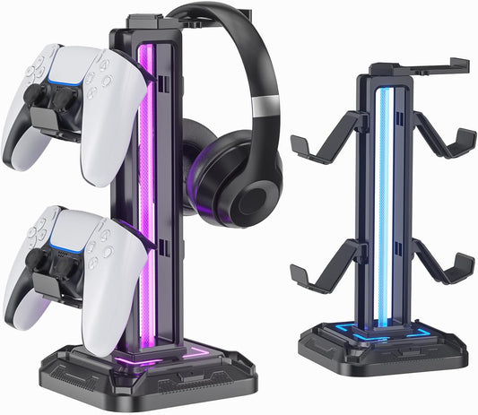 Rotatable Headset Stand with Lights