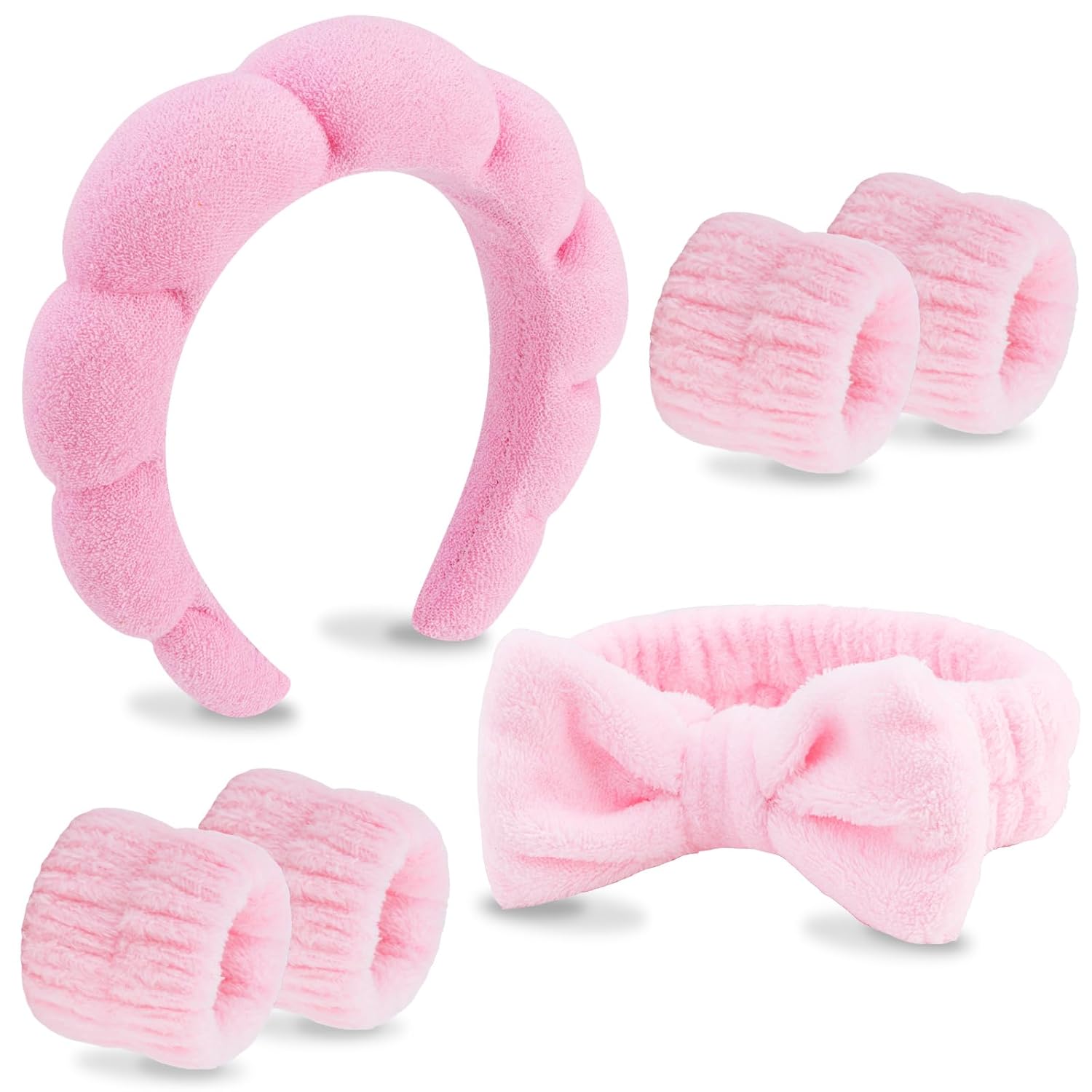 Pink Spa Headband Set - Skincare Essential