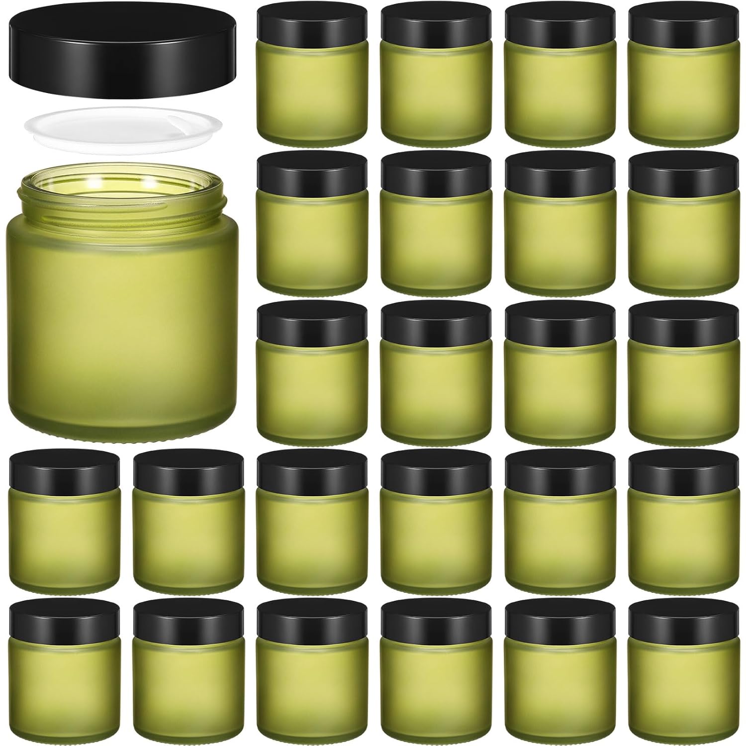 36 Pcs 4 oz Glass Jars with Lids for Cosmetics and Crafts