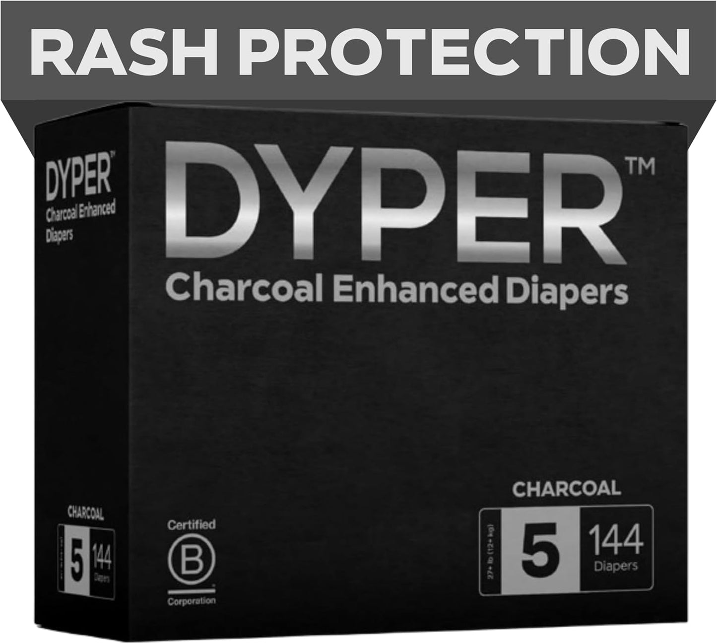 DYPER Charcoal Enhanced Day & Overnight Disposable Baby Diapers