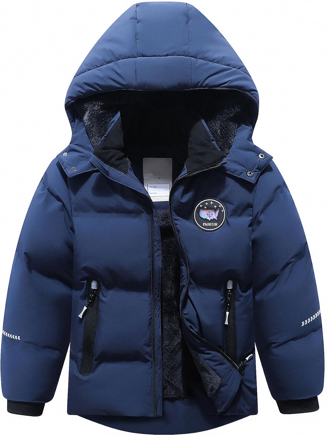 Kids Boy's Winter Coat Waterproof Fleece Lined Puffy Jacket