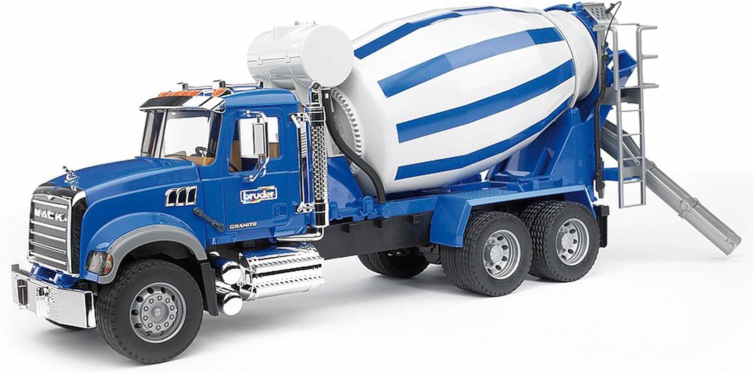 Bruder 02814 Mack Granite Concrete Mixer Truck for Kids Play