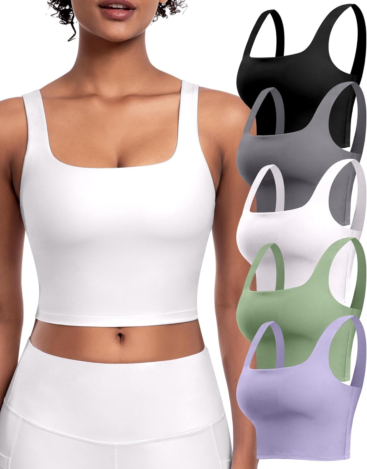 Womens Sports Bras 5 Packs for Yoga and Workout Comfort