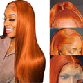 Ginger Wig Human Hair 13x4 Straight Ginger Orange Lace Front Wig