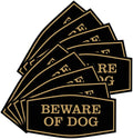 Beware of Dog Wall or Door Sign - Elegant Durable Small 10 Pack