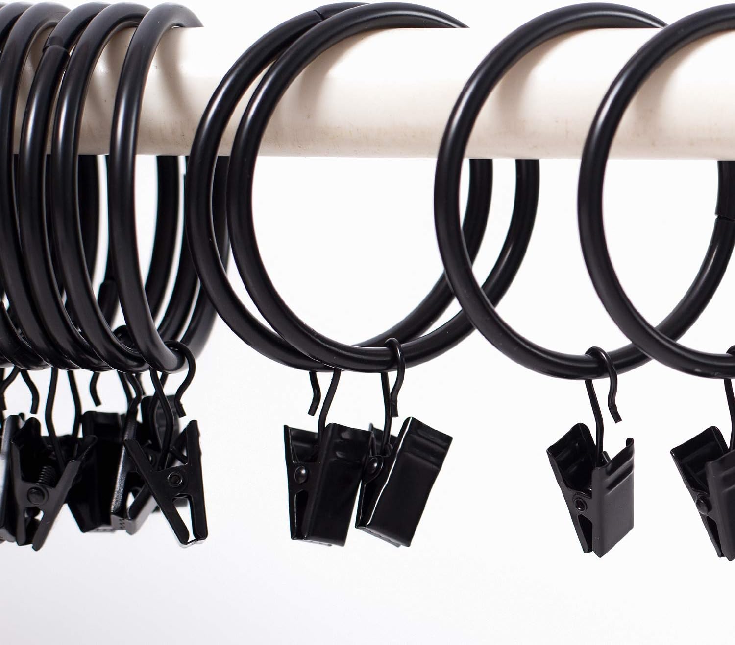 Rustproof Black Drapery Rings for Stronger Hang