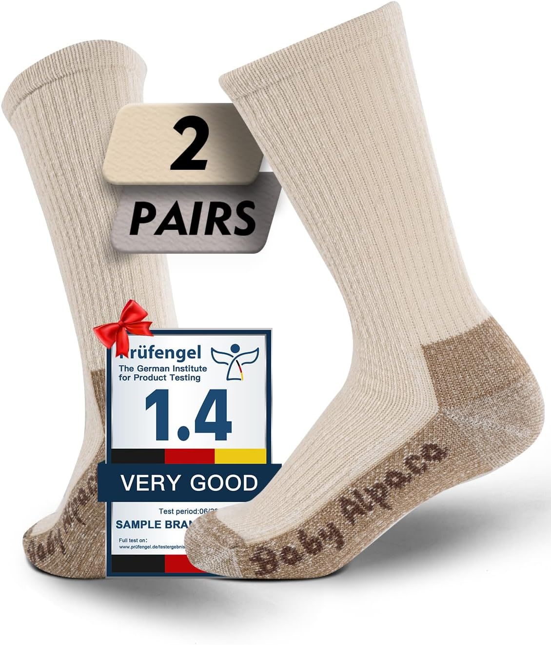 Alpaca Wool Warm Hiking Socks for Winter Outdoor Activities