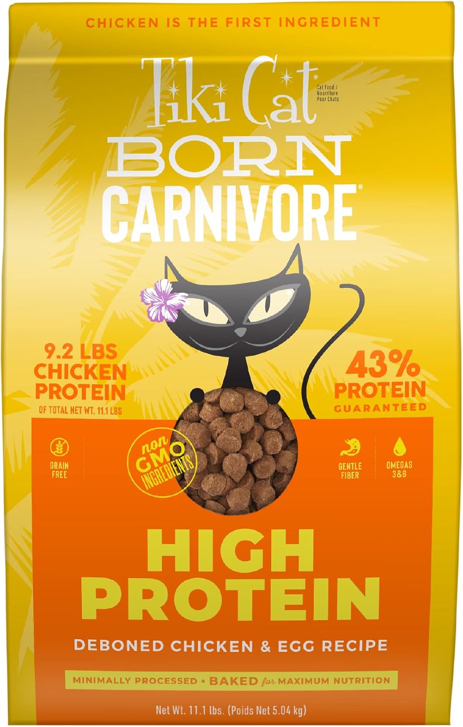 Tiki Cat Born Carnivore High Protein Chicken & Egg Dry Food