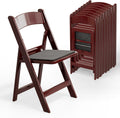 VINGLI Resin Folding Chairs with Cushion, Foldable Plastic Chair