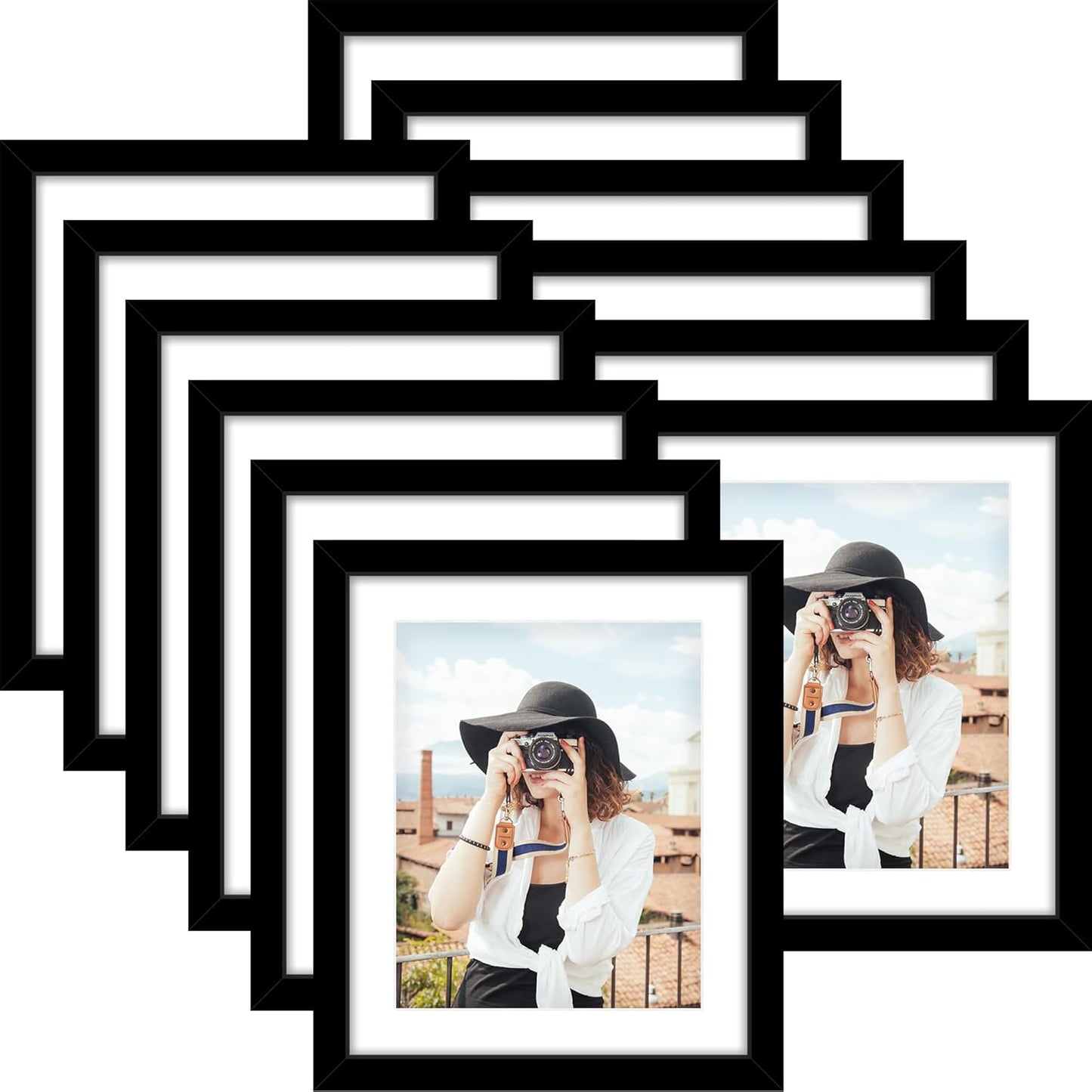 Picrit 10x12 Picture Frame Set of 12 for Wall or Table Display