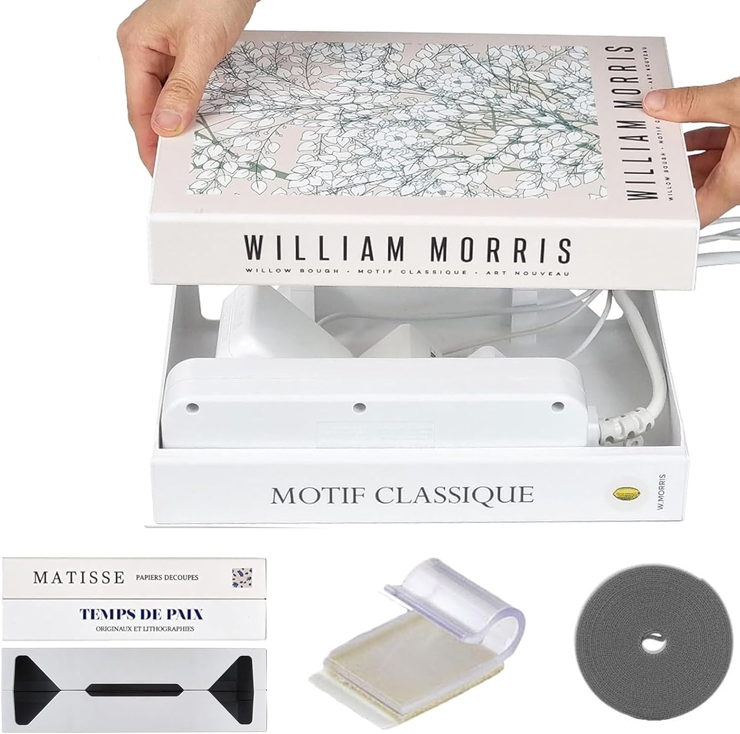 Book Cord Hider & Cable Management - Hide Wires Stylishly!
