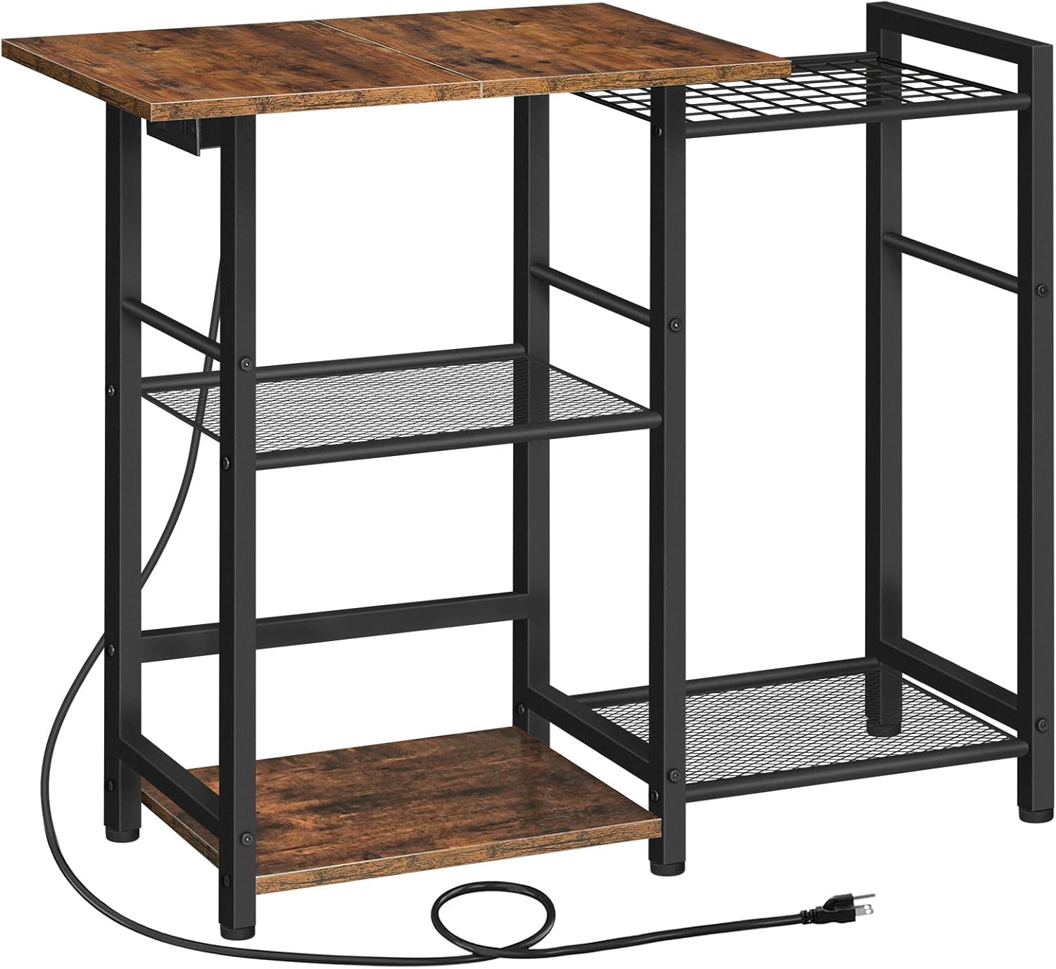 HOOBRO Industrial Bakers Rack with Charging Station