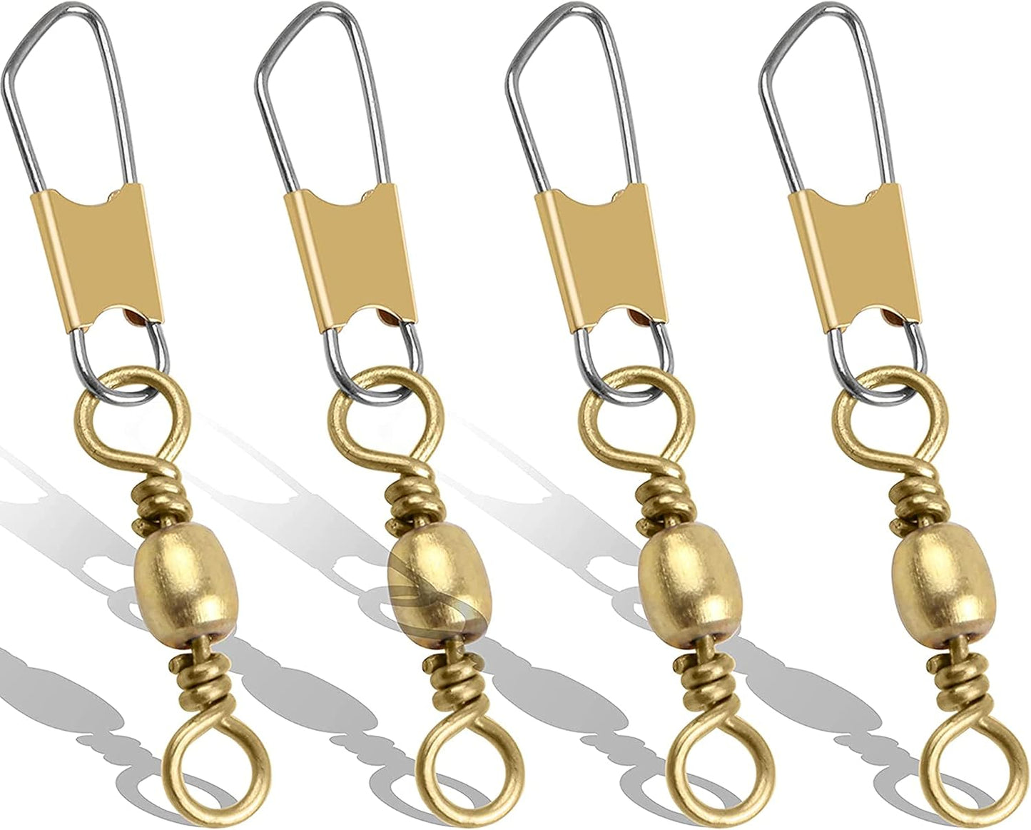 100pcs High Strength Fishing Snap Swivels by Shaddock Fishing