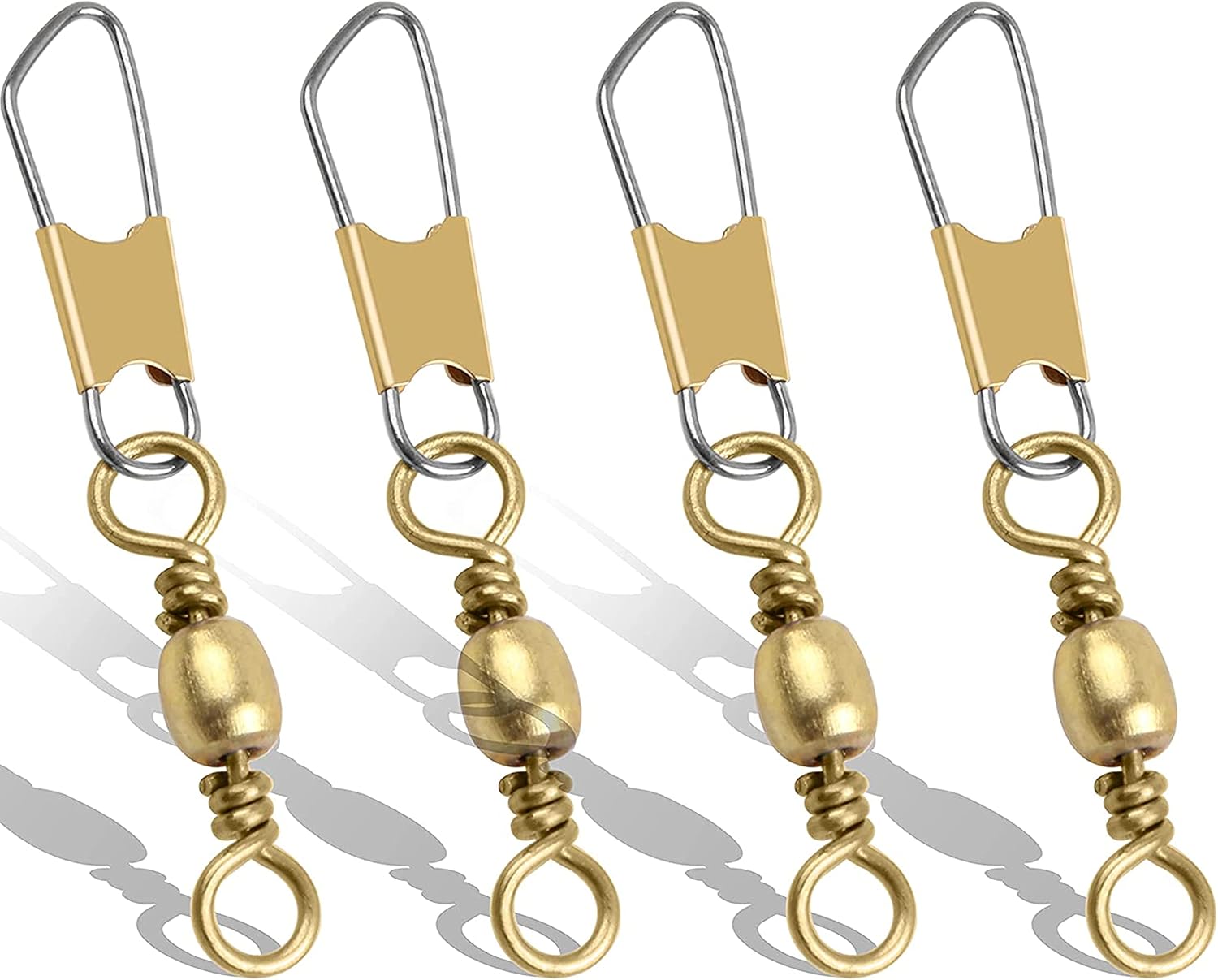 100pcs High Strength Fishing Snap Swivels by Shaddock Fishing