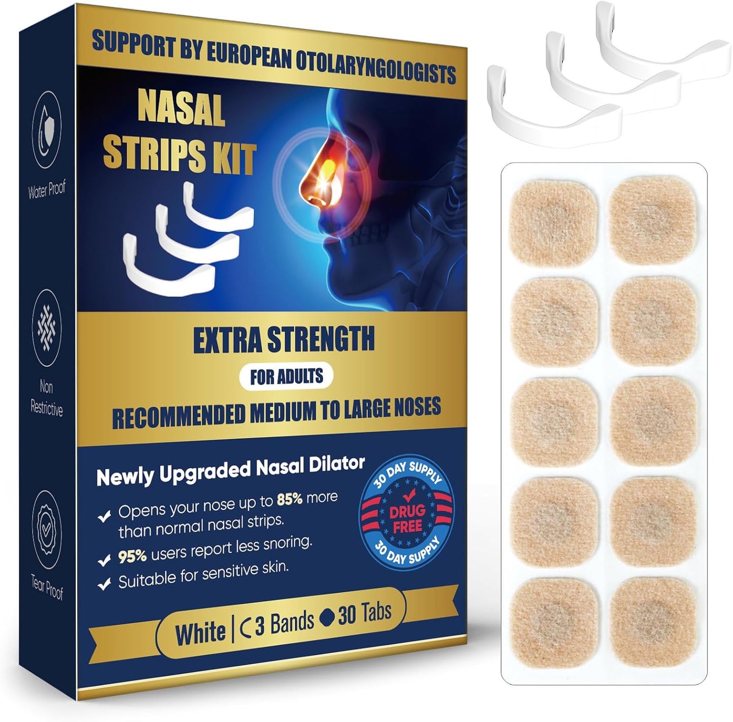 SKAYAH Magnetic Nose Strips for Comfortable Breathing Relief