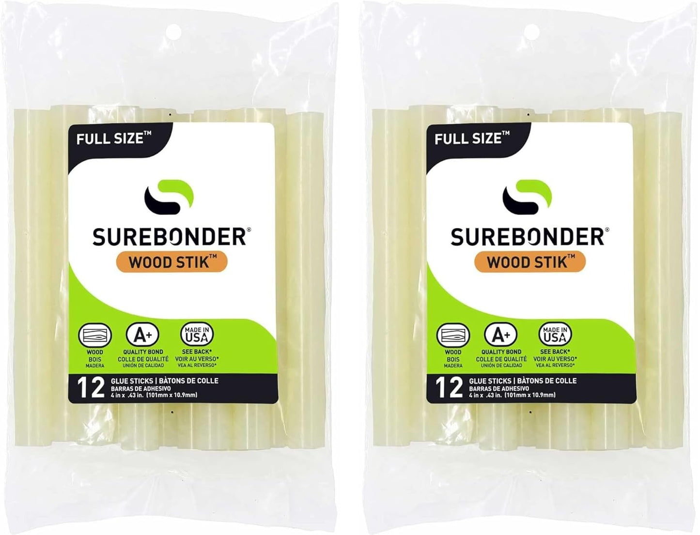 Surebonder WS-12 Full Size Wood Hot Glue Sticks for Projects