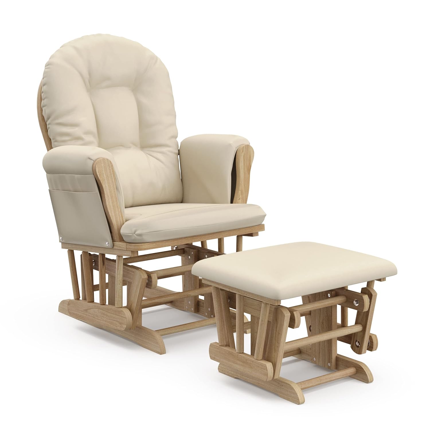 Storkcraft Premium Hoop Glider & Ottoman for Nursery Comfort