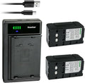 Kastar 2-Pack NP-77H Battery and LTD2 USB Charger - High Capacity