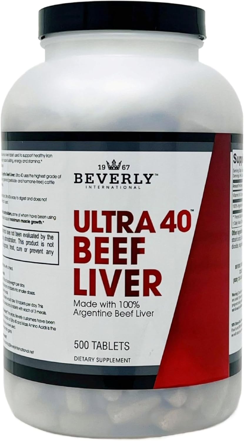 Ultra 40 Grass Fed Desiccated Beef Liver for Muscle Growth