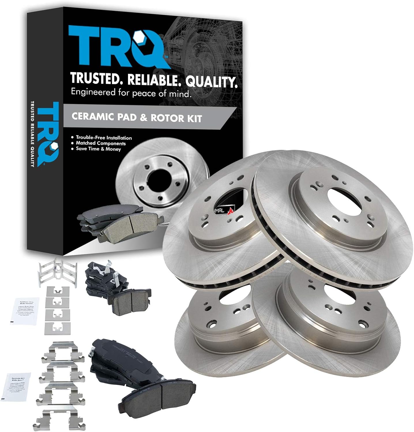 TRQ Brake Pad & Rotor Kit for 2010-2012 Acura RDX & Honda CR-V