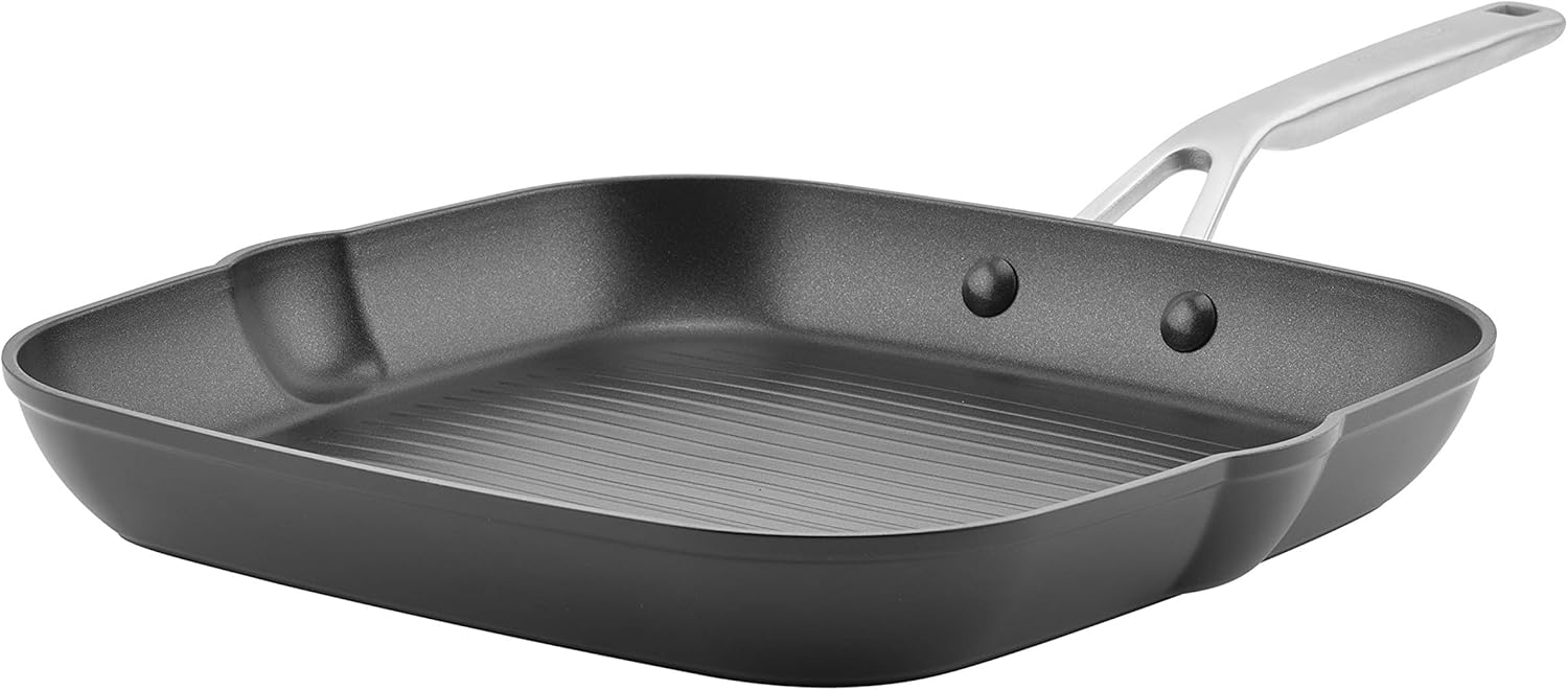 KitchenAid Hard Anodized Induction Nonstick Grill Pan 11.25 in