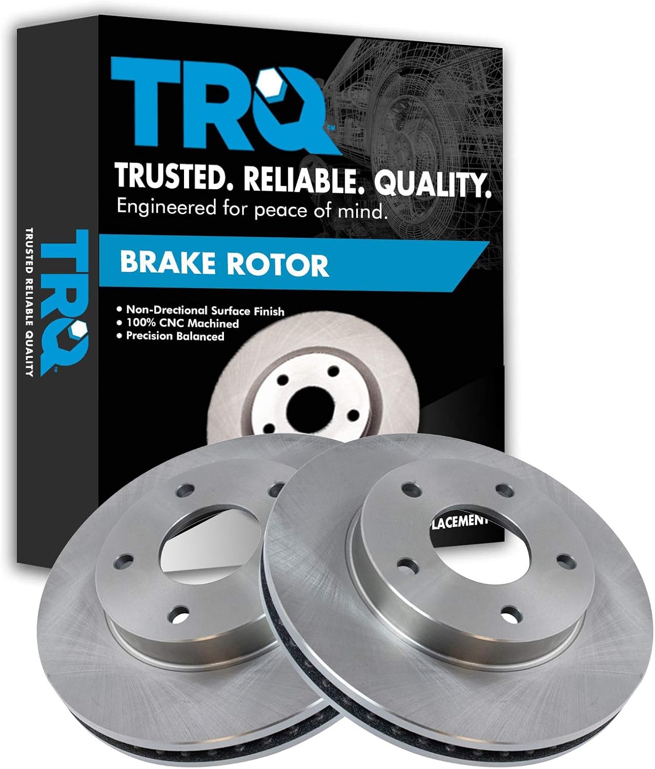 TRQ Front Brake Rotors Set for Chevrolet Blazer and S10